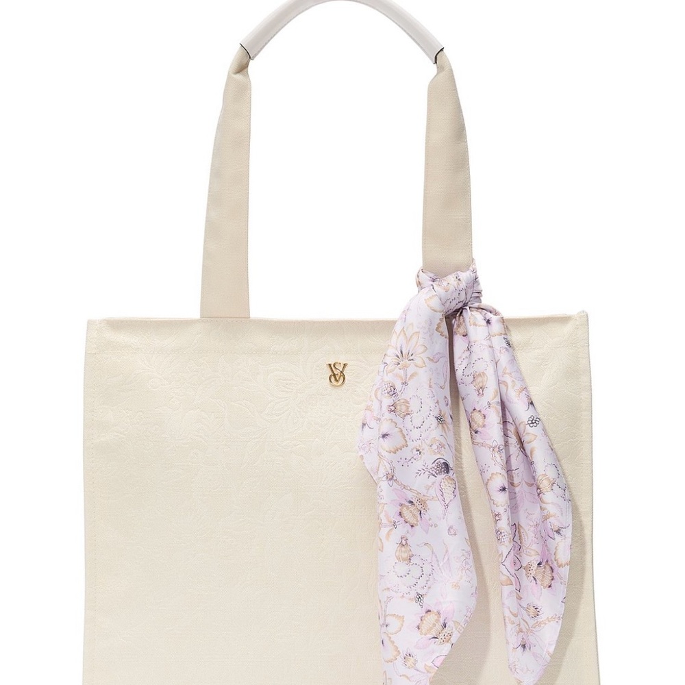 Victoria's Secret Floral-Embossed Tote Bag
